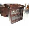 Image 1 : Beautiful leaded-glass bookcase with 2 doors- 36" height, 35" length (2)