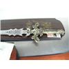 Image 4 : Lot of 3 Excalibur swords- stainless steel blades, double-edged, bronze solid metal hilts, with wood