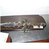 Image 5 : Lot of 3 Excalibur swords- stainless steel blades, double-edged, bronze solid metal hilts, with wood