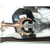 Image 4 : Lot of: 3 daggers and 1 sword- Excalibur: stainless steel blades, double-edged, bronze solid metal h
