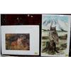 Image 1 : Seerey Lester print 207/1250; original watercolor of a horned owl by Benjamin Downs (2)