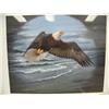 Image 2 : Sydney Lawrence print of Juneau Bay; print of an eagle, print of a sailing ship (2)