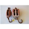 Image 2 : Single,Double wooden pulleys