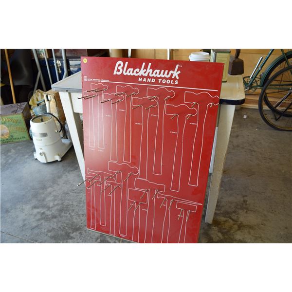 Blackhawk tool display sign - Hammers - Schmalz Auctions