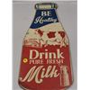 Image 1 : 21" Wooden milk sign