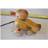 Image 1 : Talking wooden duck pull toy