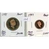 Image 1 : 1997 proof penny and loonie