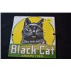 Image 1 : Porcelain steel Black Cat cigarette sign (likely reproduction)