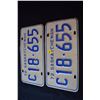 Image 1 : Saskatchewan 1972 matched set license plates