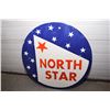 Image 1 : 30" Porcelain 2 sided North Star Oil Sign (repro)
