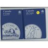 Image 1 : Canada 10 cents and 5 cents blank album with some 1968 10 cents coins silver