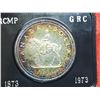 Image 2 : 1973 Silver Dollar. Commemorates the 100th Anniversary of the RCMP. Beautifully Toned. Specimen. Hou