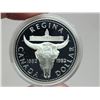 Image 2 : 1982 Proof Silver Dollar. Commemorates the 100th Anniversary of Regina. Popular bison skull. Proof w