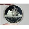 Image 2 : 1987 Proof Silver Dollar. Commemorates the 400th Anniversary of John Davis exploring the Canadian Ar