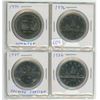 Image 1 : Lot of 4 Canadian Nickel Dollars. Includes 1974 Winnipeg Centennial, 1976, 1984 Jacques Cartier & 19