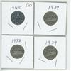 Image 1 : 4 Canadian 5 cent coins