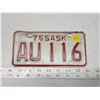 Image 1 : 1975 Small Saskatchewan license plate - AU116