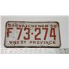 1958 Saskatchewan license plate - F 73-274
