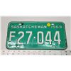 Image 1 : 1969 Saskatchewan license plate - F 27-044