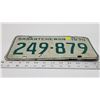 Image 2 : 1970 Saskatchewan license plate - 249-879