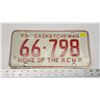 Image 1 : 1973 RCMP, Saskatchewan license plate - 66-798