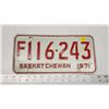 Image 1 : 1971 Saskatchewan license plate - F 116-243