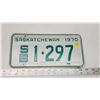 Image 1 : 1970 Saskatchewan license plate - S/B 1-297