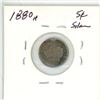 Image 2 : 1880H Canadian silver 5 cent coin