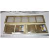 Image 1 : Brass coloured, metal air vents - 2 new, sealed - Large one (7.25"x31.25"W)