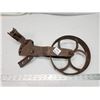 Image 1 : Vintage cast iron wheel - possibly from horse drawn cultivator