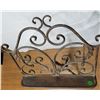 Image 2 : Antique metal baroque pattern music stand with page weights
