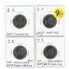 Image 1 : Set of 4 canadian quarters three 2007 vancouver 2010 olympic curling and arehcerysport and one 2008 