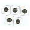 Image 2 : Lot of 5 2010 5 cents canadian nickels