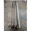 Image 1 : Three antique wooden handled golf clubs