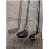 Image 2 : Three antique wooden handled golf clubs