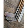 Image 2 : Three antique wooden handled golf clubs