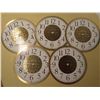 Image 1 : 1115 NOS 5 – 8’ CLOCK DIALS