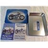 Image 2 : harley-davidson collectible tin & playing cards-new