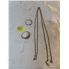 Image 1 : 925 silver chain and rings