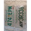 Image 1 : Lot of 2 license plates 474-EPM and 3R336