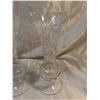 Image 2 : Antique crystal clear vases and candle holder