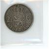 Image 1 : 1961 netherlands, juliana 2 1/2 gulden silver coin