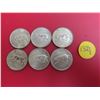 Image 1 : Lot of 6 canada confederation centennial silver 25 cent coins