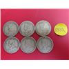 Image 2 : Lot of 6 ( 4-1918, 1916 and 1917) canadian silver 25 cent coins
