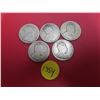 Image 2 : Lot of 5- two 1905, 1906 and two 1907 silver canadian quarters