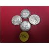 Image 1 : Lot of 3 canadian 25 cent bobcat confederation centennial silver quarters and 1- 1960 quarter