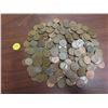 Image 1 : Lot of canadian and american mixed pennies -28.16oz weight