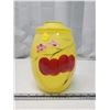 Image 1 : Vintage painted yellow, glass cookie jar