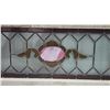 Image 2 : Vintage stained glass window - 40"W x 15.5"H - no cracks