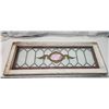 Image 5 : Vintage stained glass window - 40"W x 15.5"H - no cracks